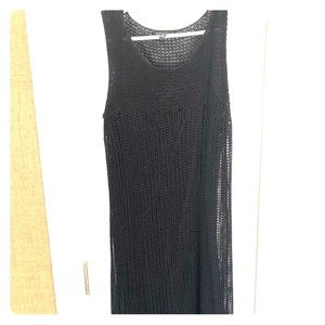 Eileen Fisher mesh black dress